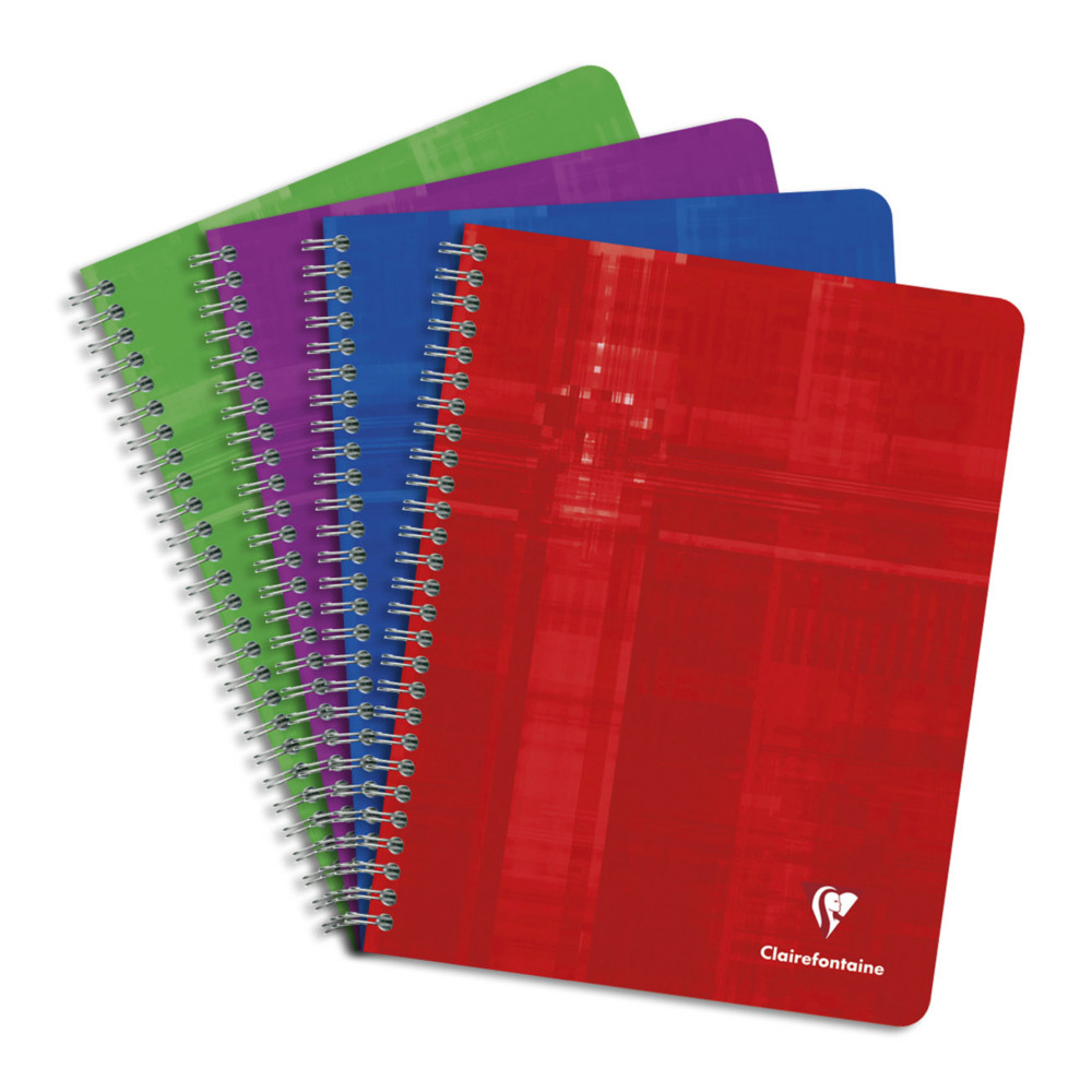 Clairefontaine Cahier  spirale 17 x 22 cm - 90g - Petits carreaux 5x5 - 180 pages