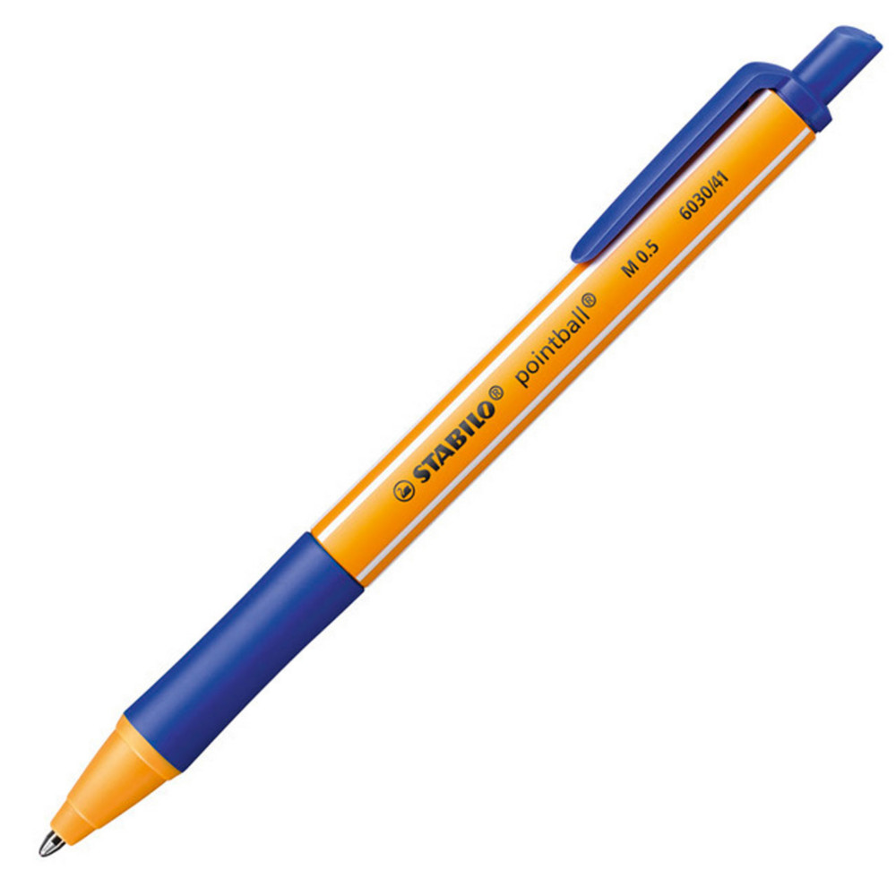 STABILO Stylo bille rtractable pointball pointe moyenne - Encre bleue