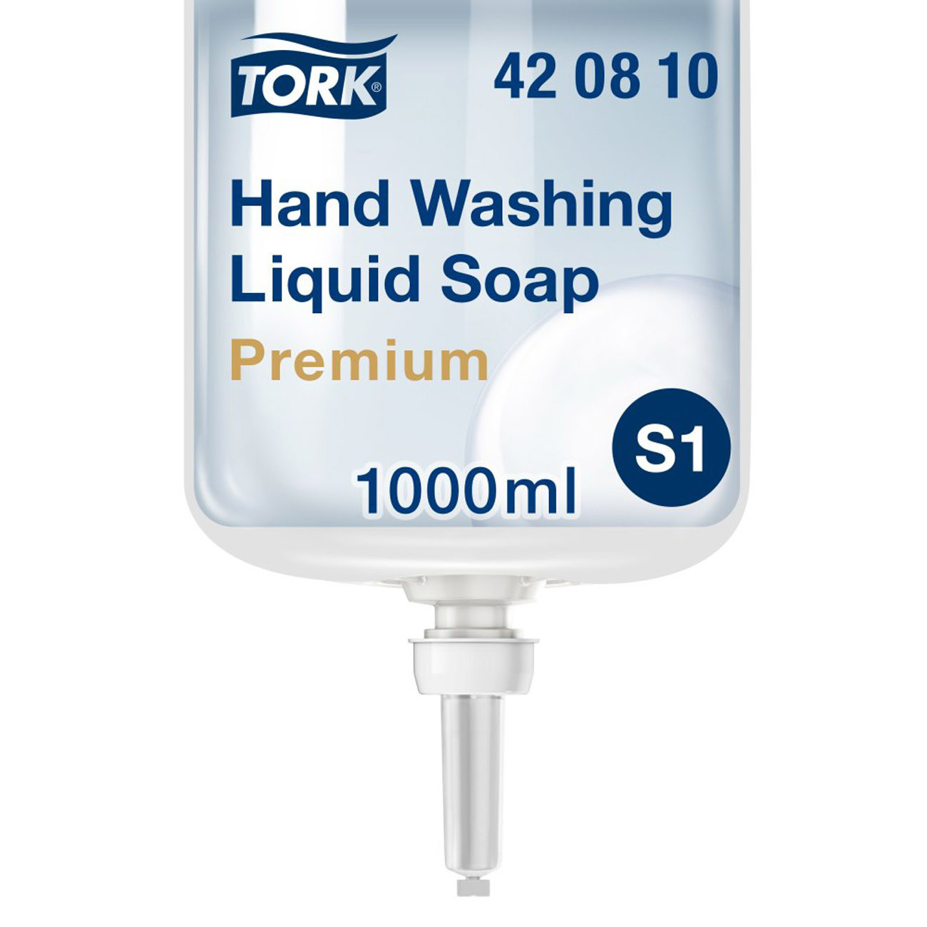 Tork+Savon+liquide+mains+extra+hygienique+Premium+-+420810+-+Recharge+1000+ml+pour+distributeur+S1+/+S11