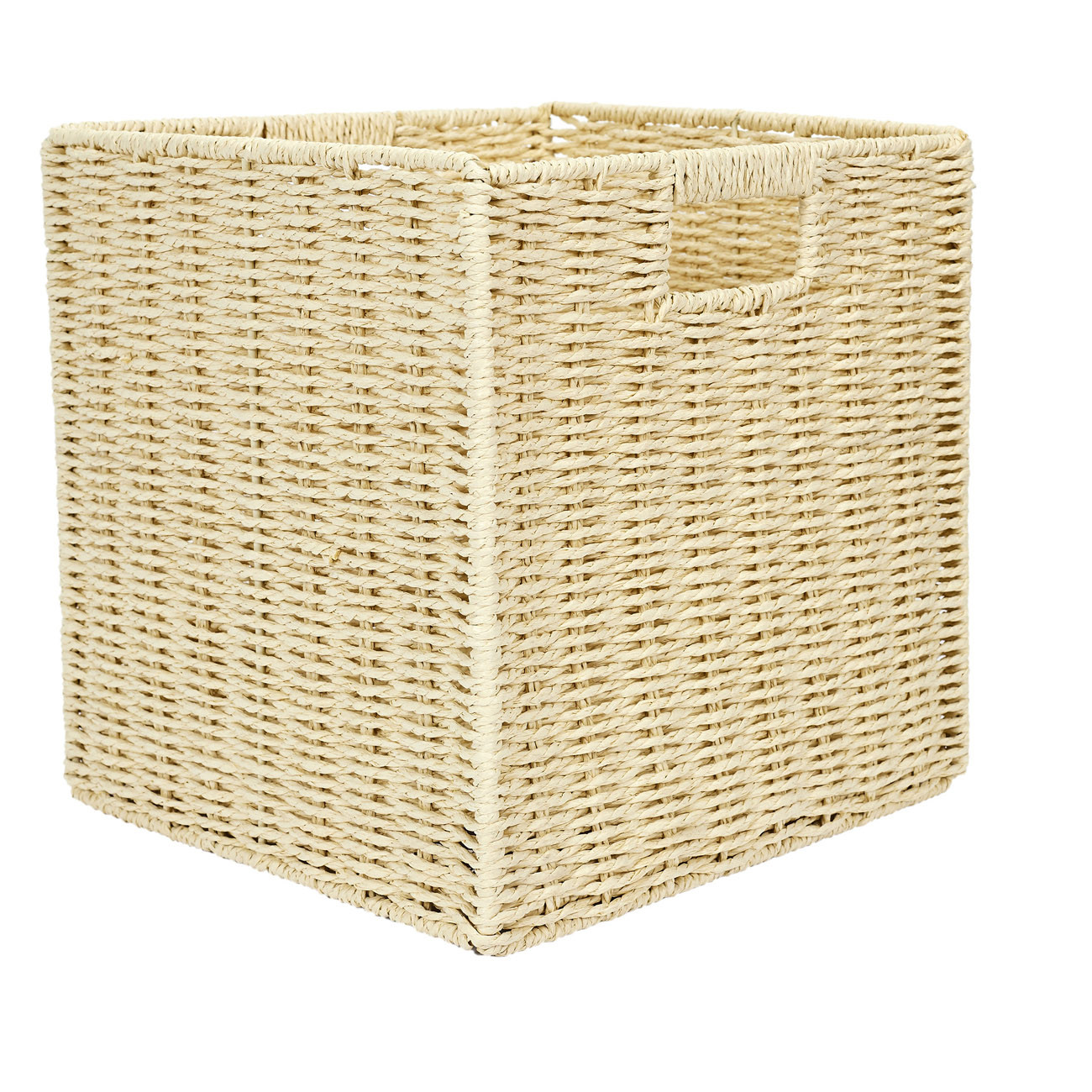 Cube de rangement tressé M8 pliable - 30 x 30 cm
