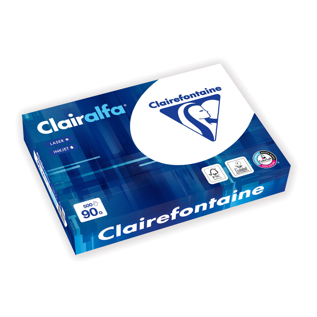 Clairefontaine Papier A4 blanc Clairalfa - 90g - Ramette de 500 feuilles