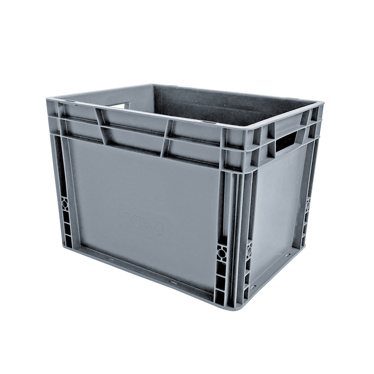VISO Bac de rangement norme Europe gerbable polypropylène - 25 L - Gris anthracite