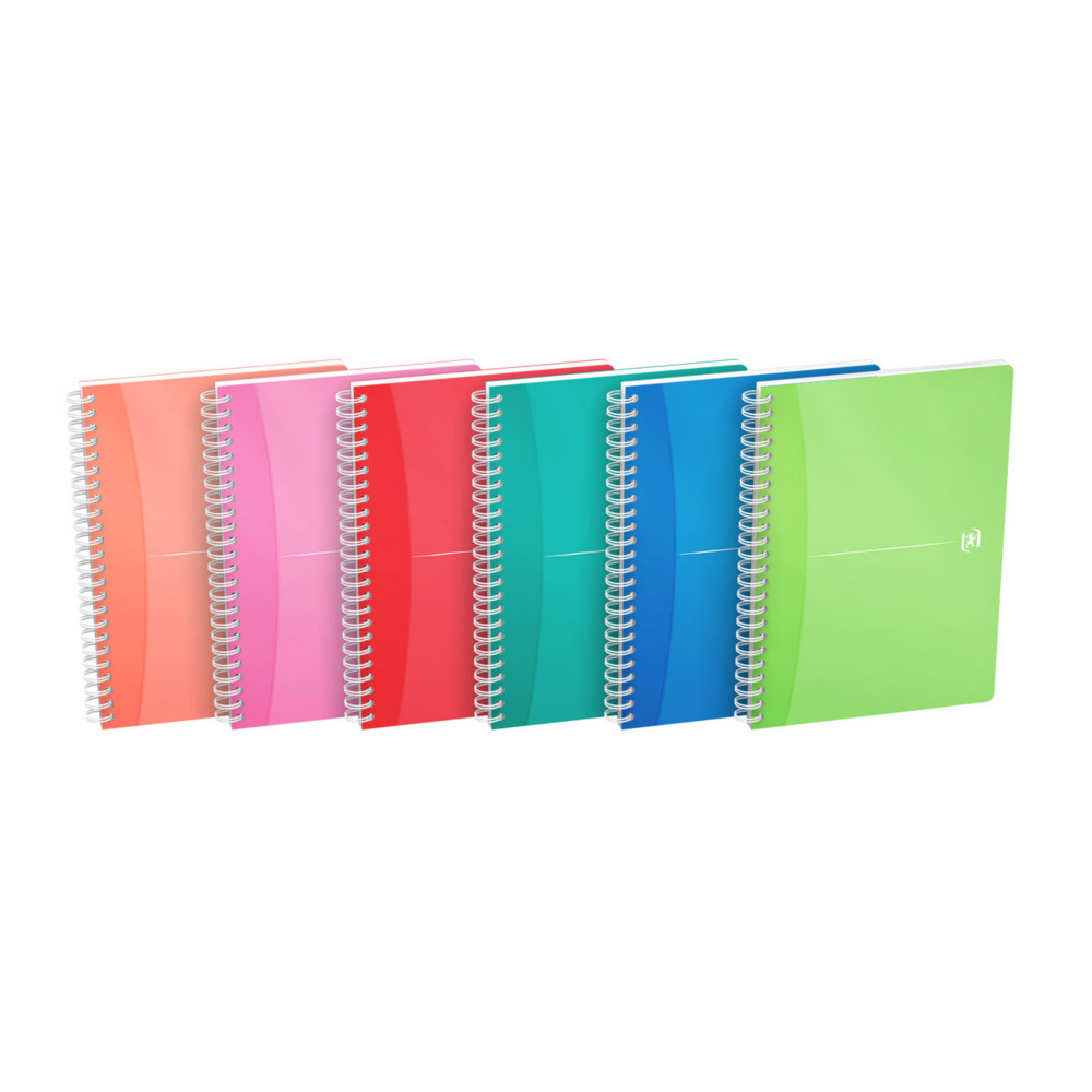 Oxford Cahier  spirale Office My Colours A5 14,8 x 21 cm - 90g - Petits carreaux 5x5 - 180pages