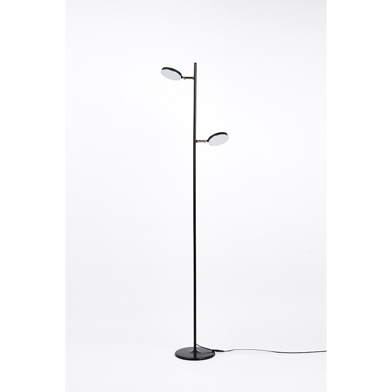 Aluminor Lampadaire liseuse Déclic - 2 sources Leds intégrées et orientables - Noir