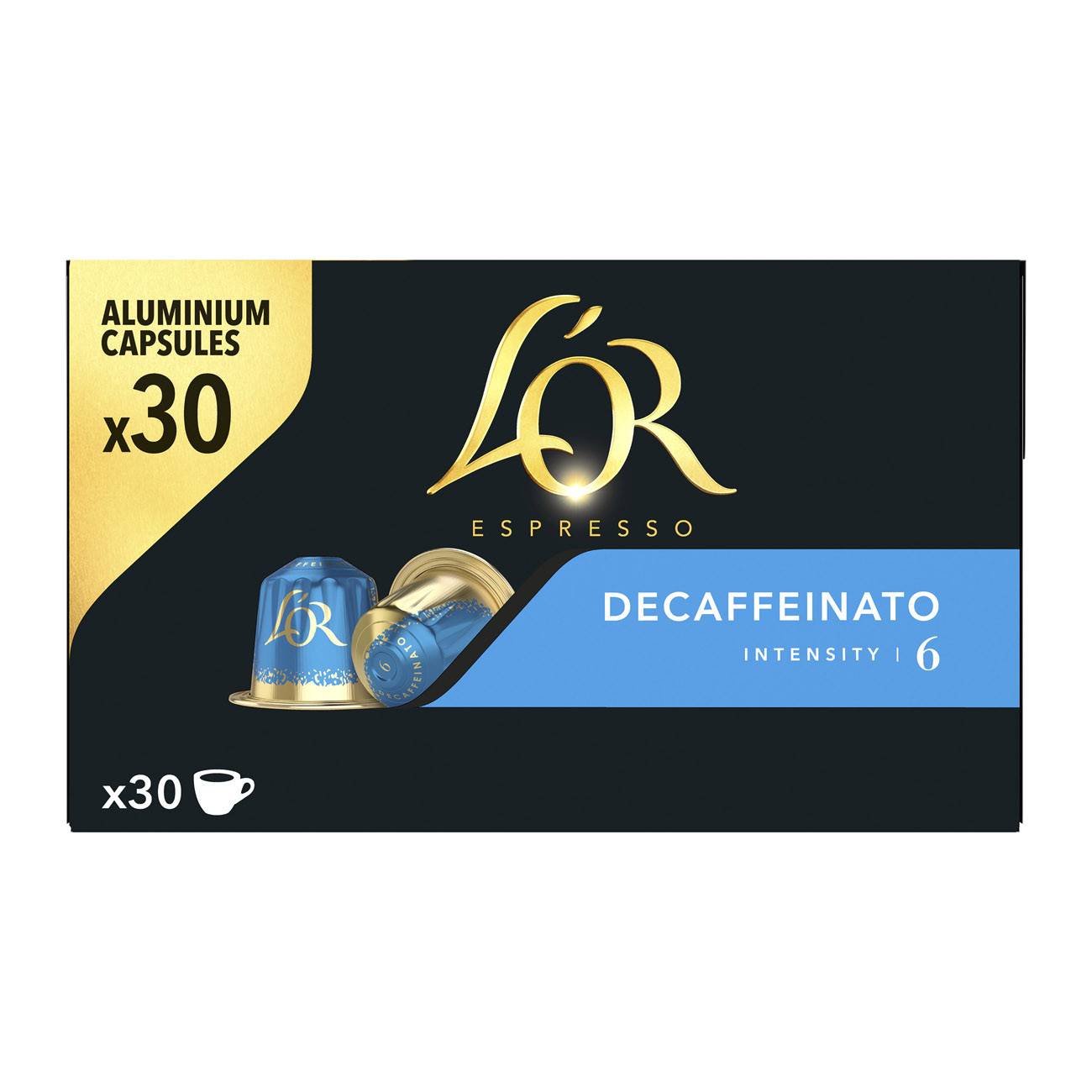 Café Capsules L'or Décaféiné Intensité 6 – 30 Pièces, 156g