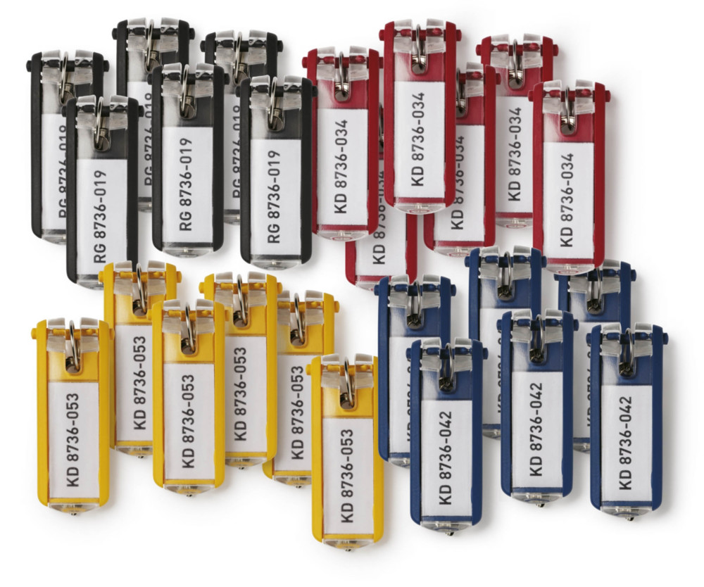 Durable Keybox Porte-cls plastique  clip - coloris assortis - lot de 24