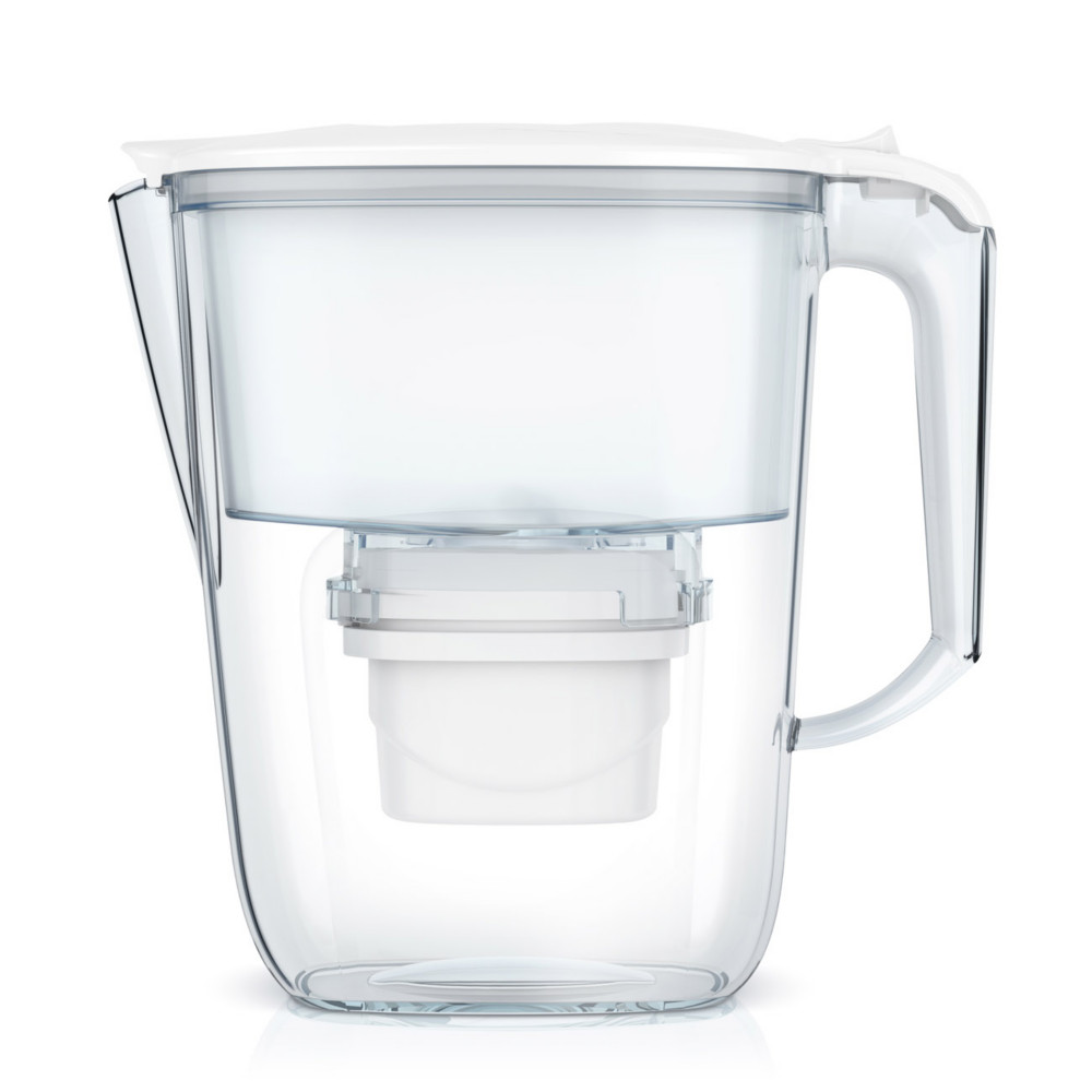 Little Balance Carafe d'eau filtrante Claire de 2,5 L - Filtre inclus - Blanc