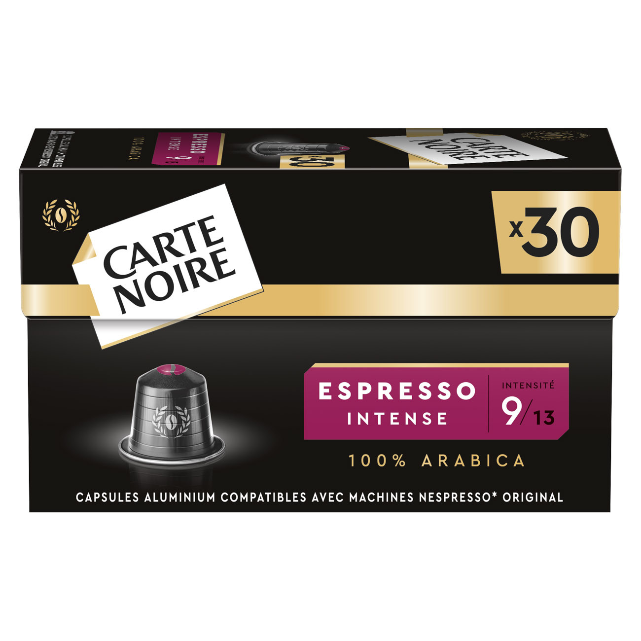 Café Capsules Espresso N°9 Compatibles Nespresso Carte La Boîte De 30 Capsules - vue 2