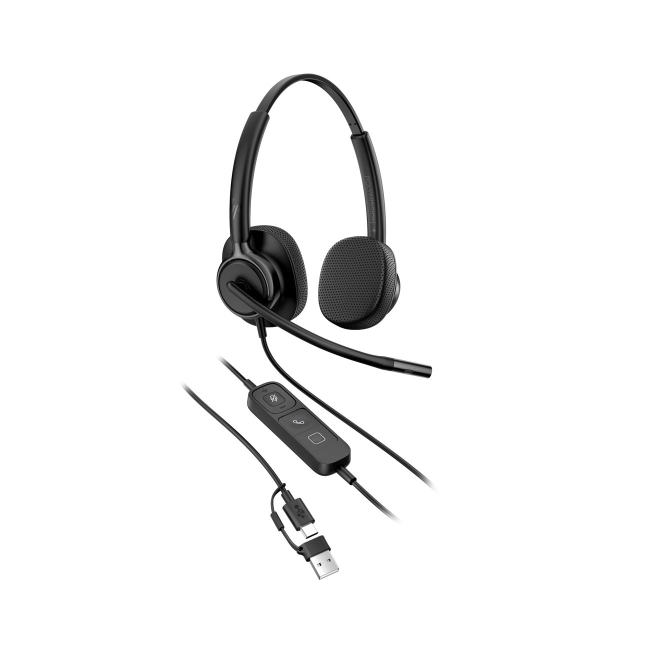 HP Poly Micro-casque filaire Mission 425 Duo - Connexion USB-C/A