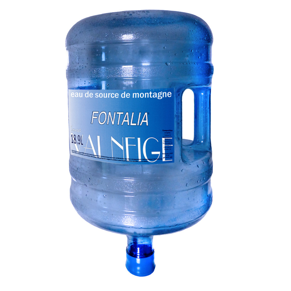 Eau de source Fontalia - Eau plate - Bonbonne de 19 L - Bouchon 5,55 cm compatible avec fontaine d'eau - Avec poigne