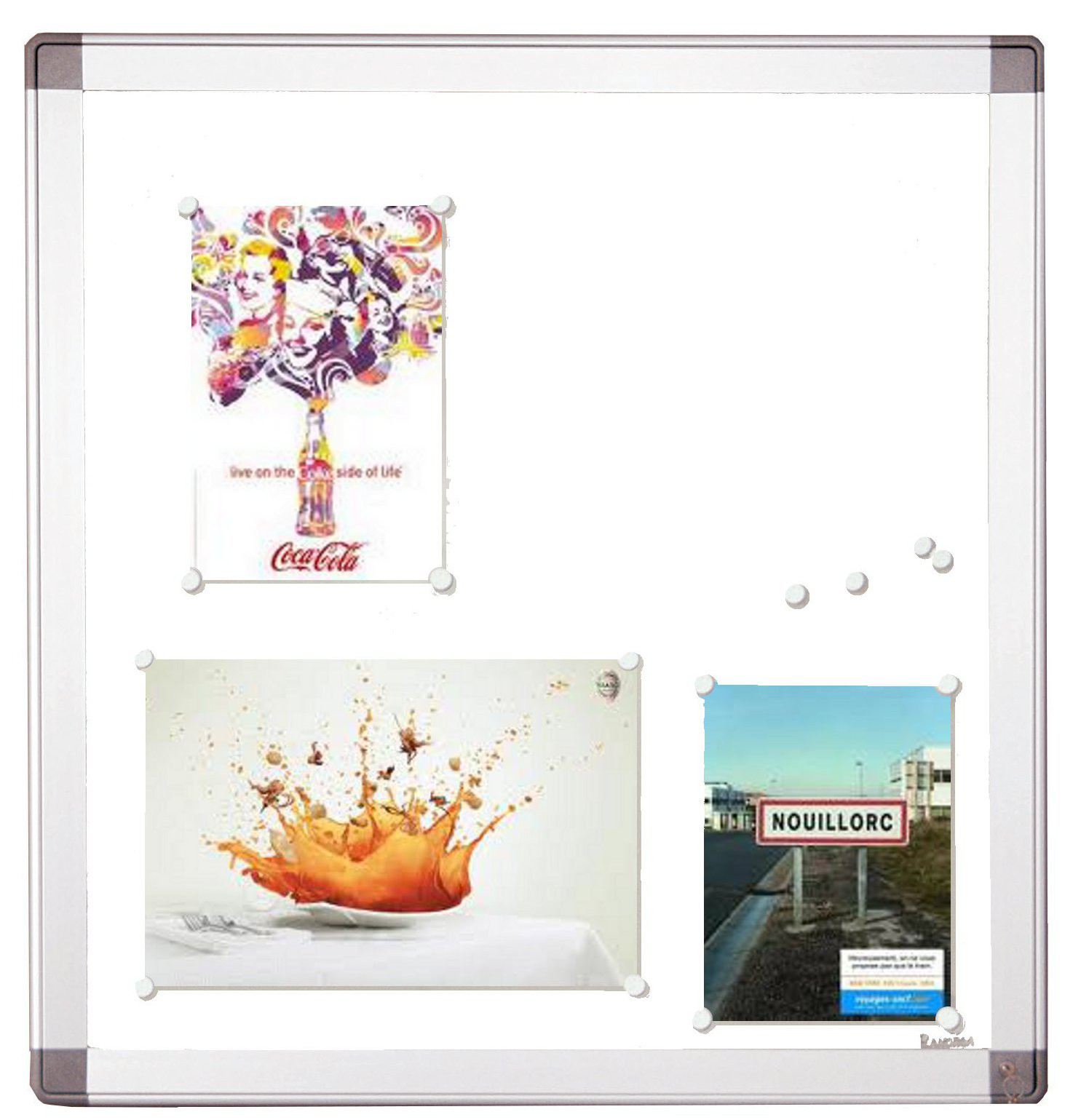 Planorga Vitrine d'affichage intérieur haute sécurité 4 feuilles A4 - Fond magnétique