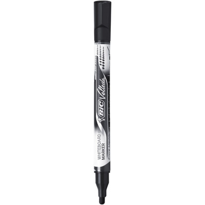 BIC Velleda Feutres pour Tableau Blanc Effaçables à Sec Pointe Conique Large 2,3 mm - Marqueur Encre Liquide noir