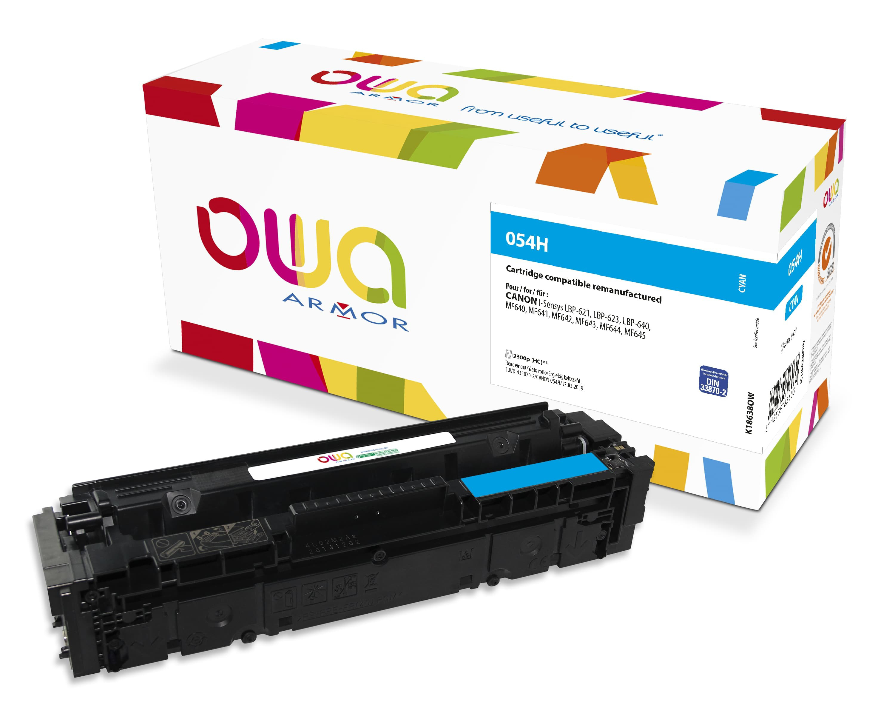OWA Toner compatible CANON 3027C002 - 054H -- K18638OW - Cyan