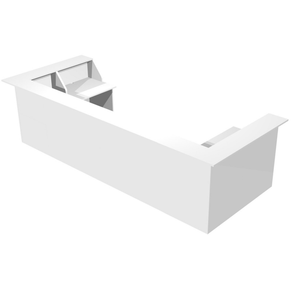 Pack Banque d'accueil Ola - 2 x Angles 90 + 2 x Modules hauts L.120 cm + 2 x Modules hauts L.80 cm - Blanc
