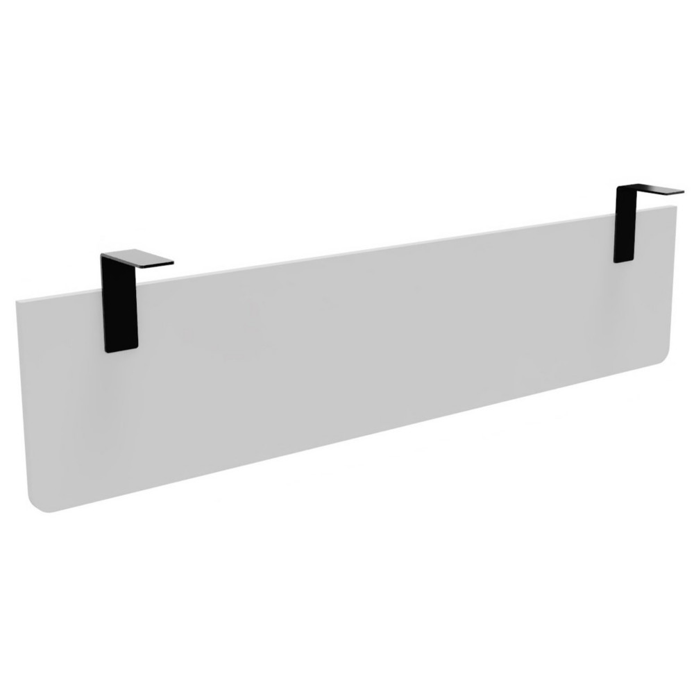 Voile de fond E-Link / Biospace pour bureau L.160 cm - Blanc - Fixations Noires