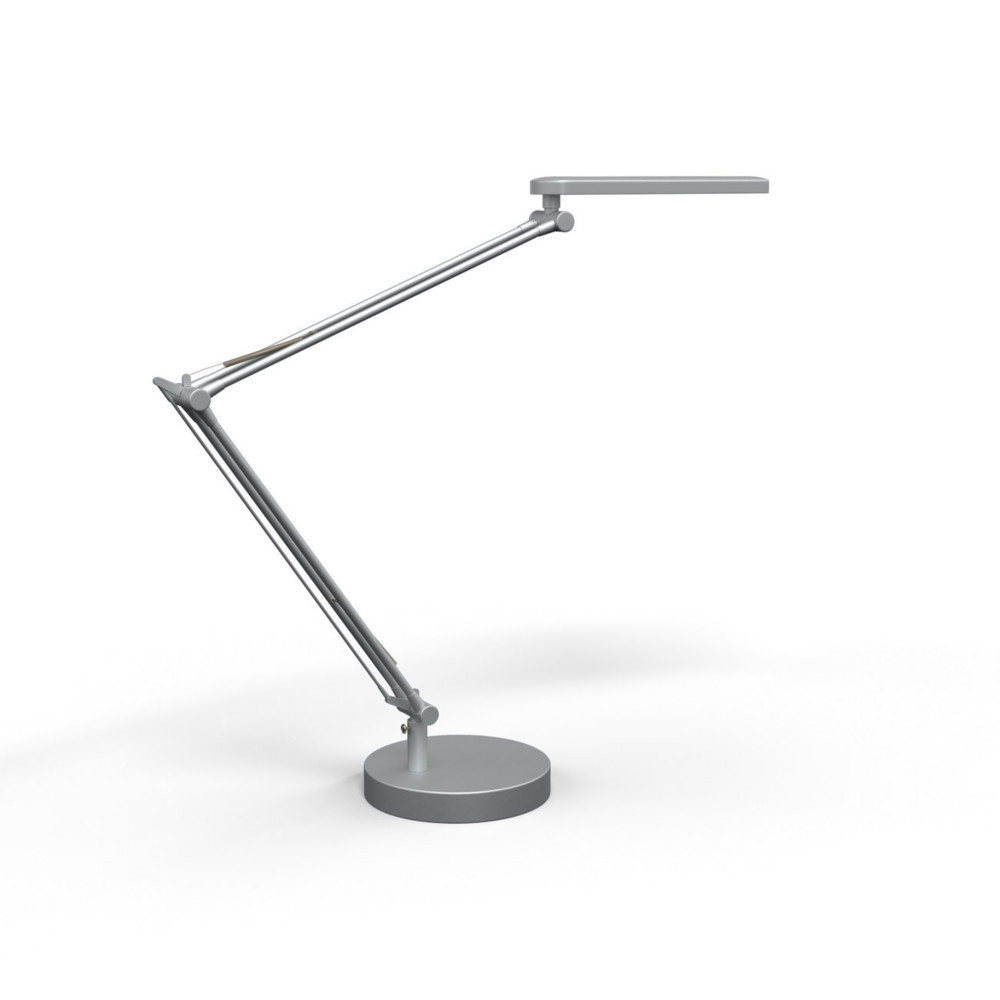 Unilux Lampe de bureau Mambo - Led intgre - 5,6W - Double bras et tte articuls - Gris Mtal