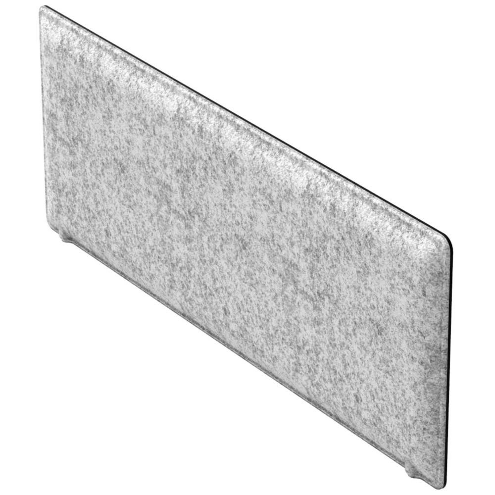 Panneau-Ecran Acoustique Moody pour Bureau bench L.80 x l.40 cm   PET recycl Gris Clair - Fixation Aluminium