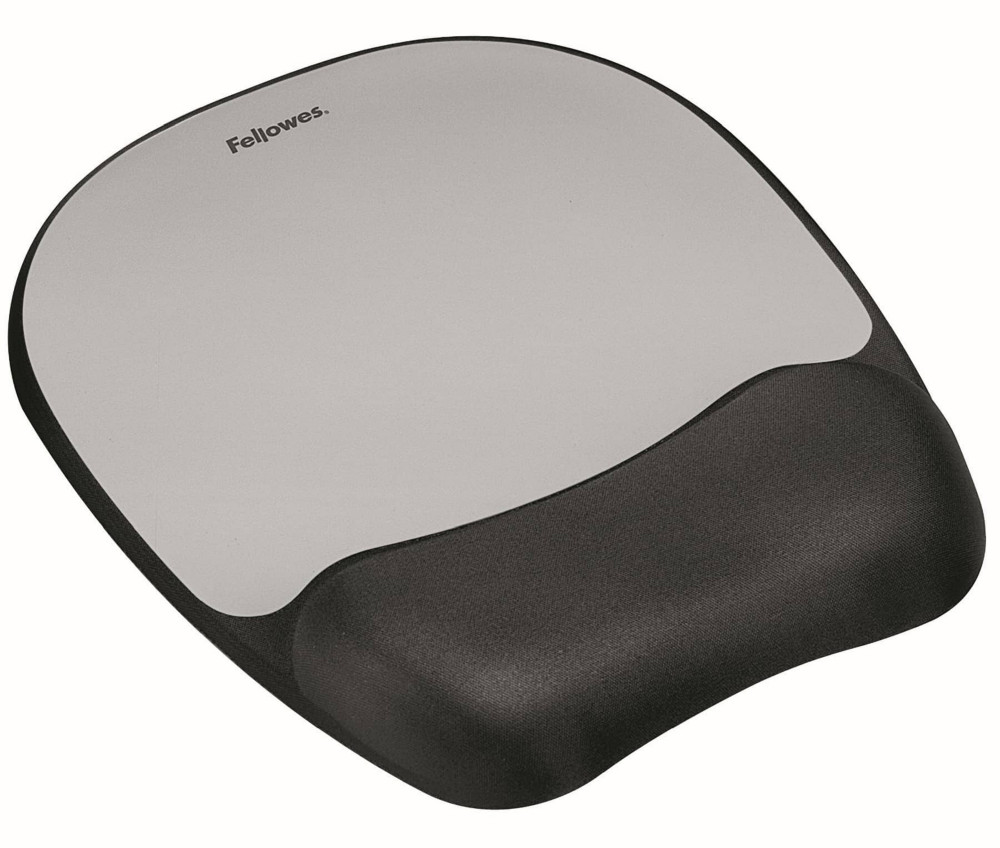 Fellowes Ergo Mouss' Tapis de souris ergonomique avec repose-poignet intgr - Aluminium