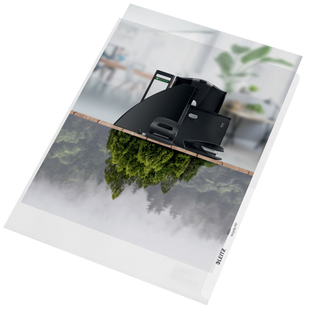 Leitz Pochette  ouverture en L A4 Recycl, polypropylne, transparent - Lot de 100