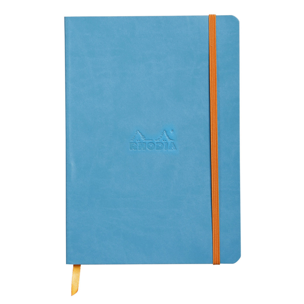 Rhodia Carnet souple Rhodiarama A5 14,8 x 21 cm - 90g - Lign 7 mm - Turquoise - 160 pages