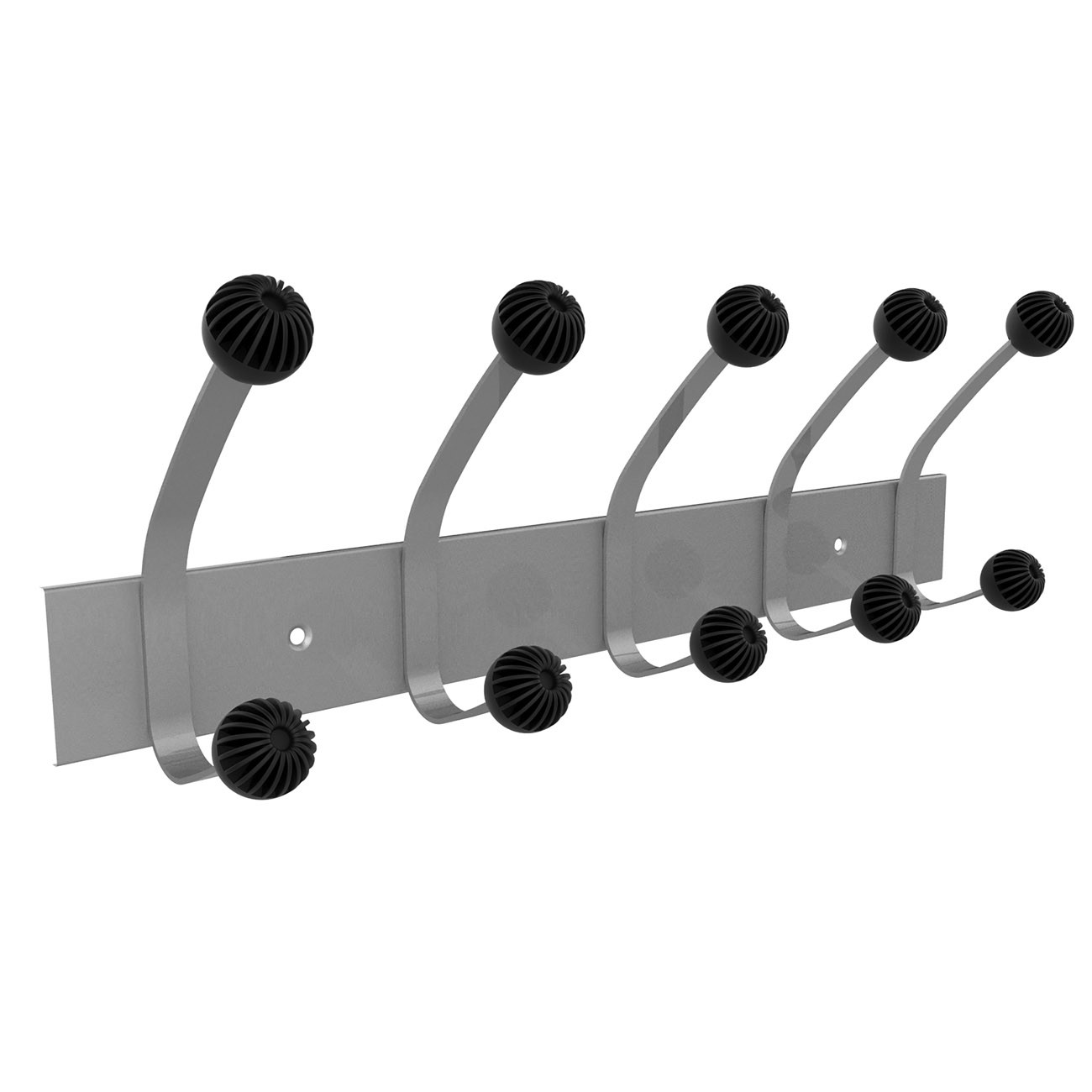 Unilux Patère murale - 5 doubles patères - acier soudé