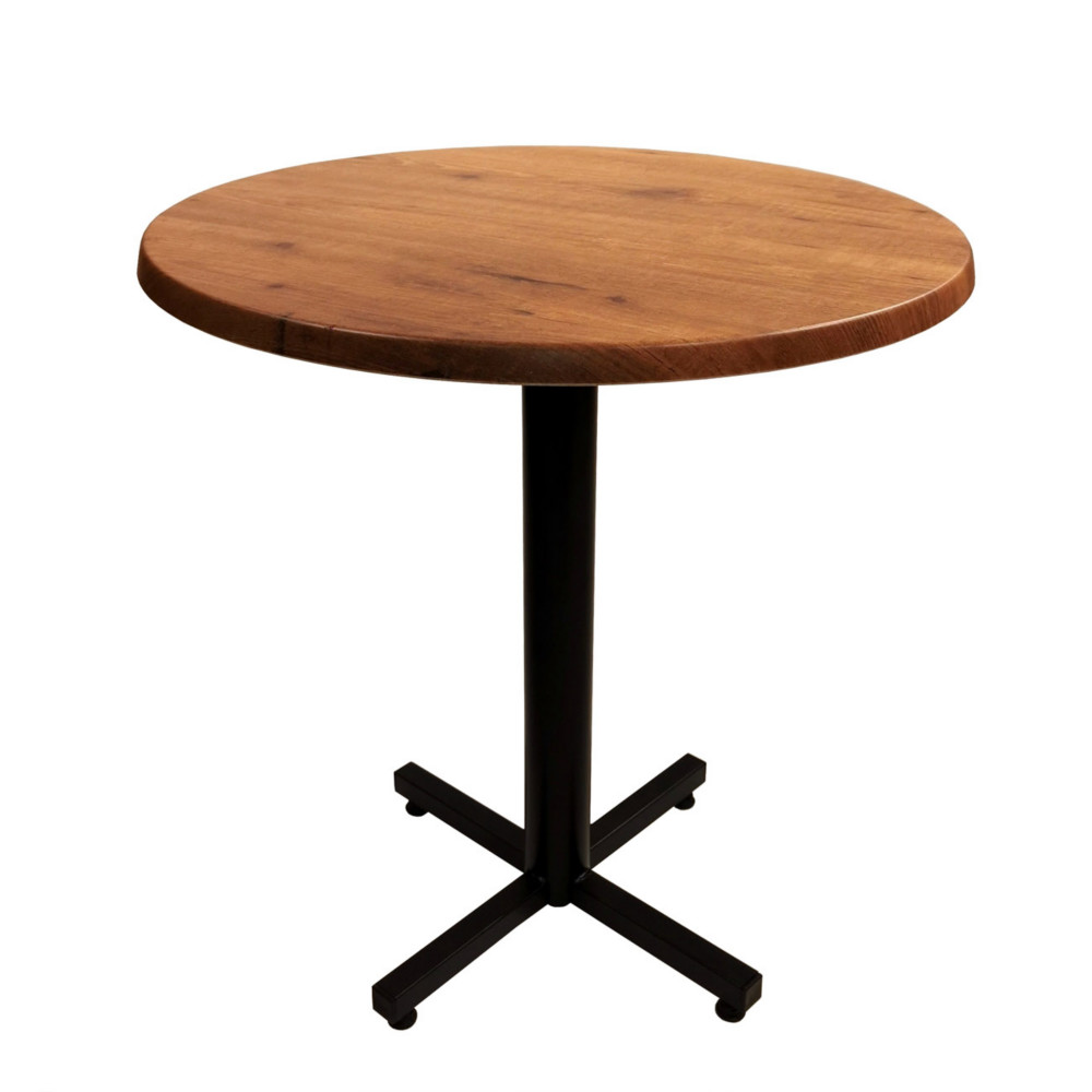 Table Coffee ronde .70 x H.75 cm - Plateau Colorado  Pied central Noir