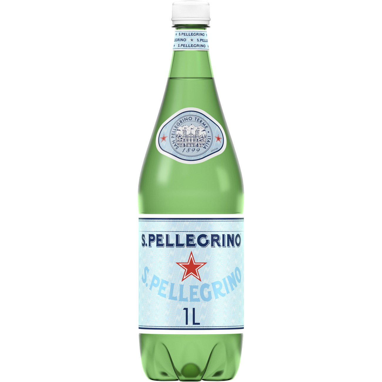 San Pellegrino Eau minérale gazeuse légèrement pétillante - Lot 6 bouteilles PET 1 L
