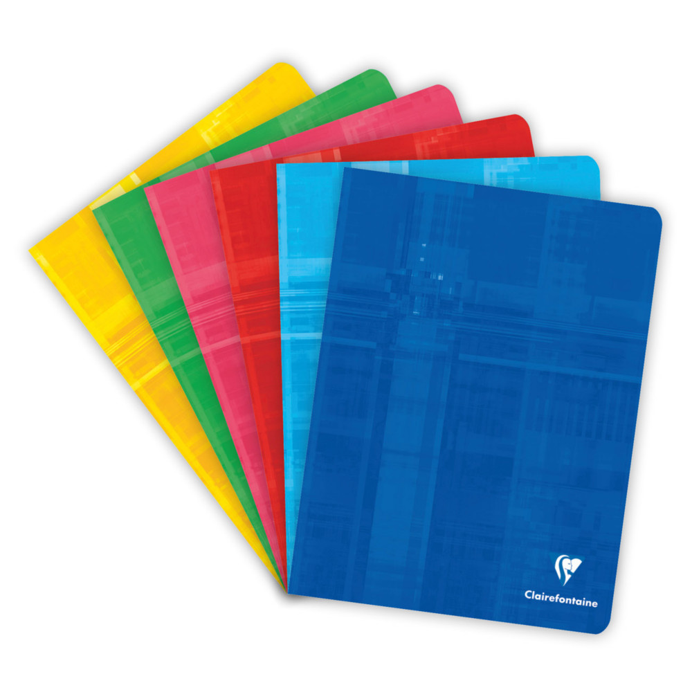 Clairefontaine Cahier piqu Metric 17 x 22 cm - 90g - Grands carreaux Sys - 96 pages