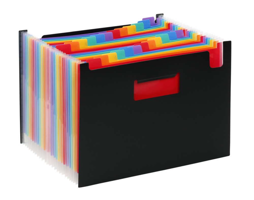 Viquel Trieur  SeatCase extensible Rainbow Class en polypropylne - 24 compartiments A4 extensibles - Multicolores
