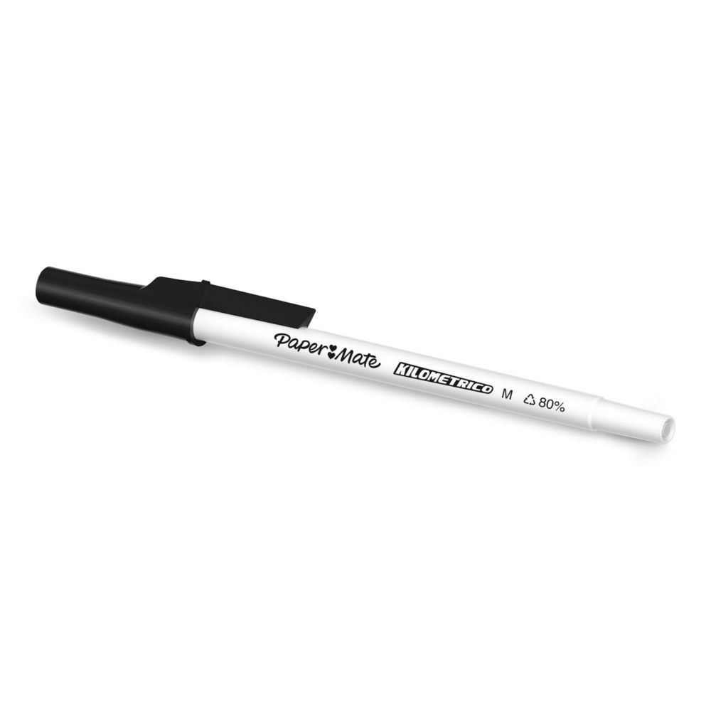 Papermate Kilometrico Stylo  bille  capuchon pointe moyenne 1 mm - Noir