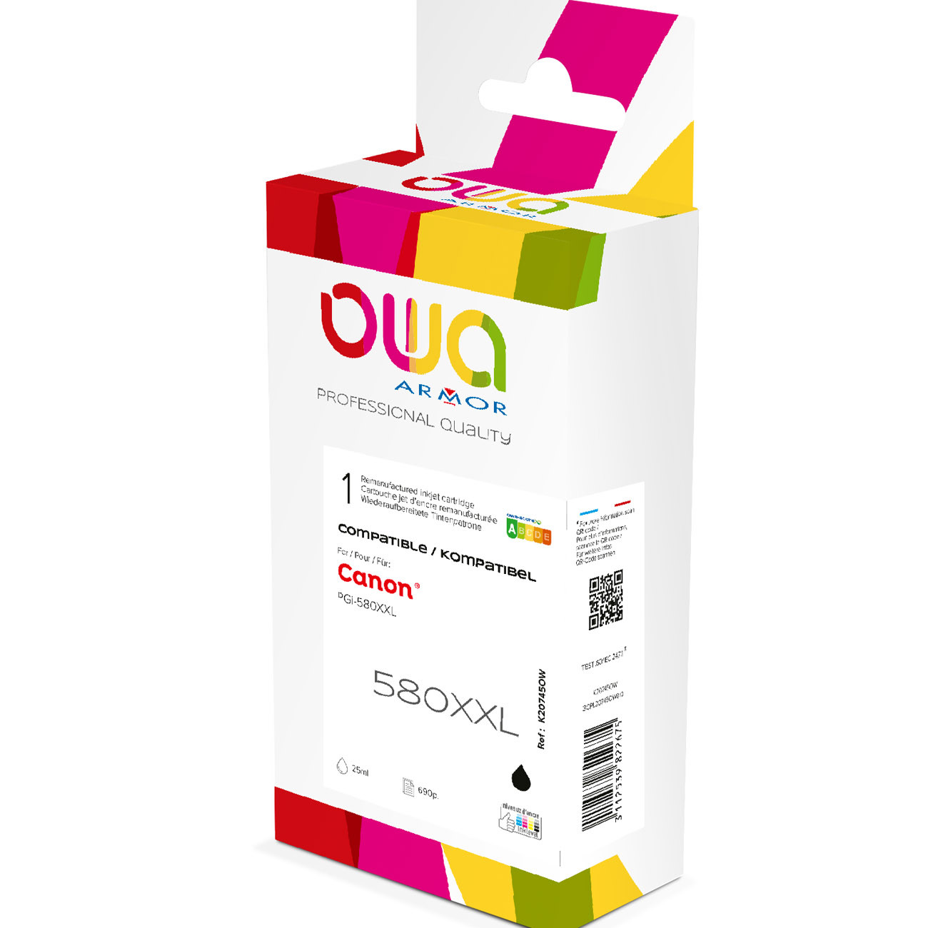 OWA Cartouche d'encre compatible CANON PGI-580XXL - K20745OW - Noir