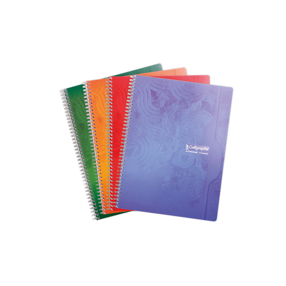 Calligraphe Cahier  spirale 24 x 32 cm - 70g - Grands carreaux Sys - 180 pages