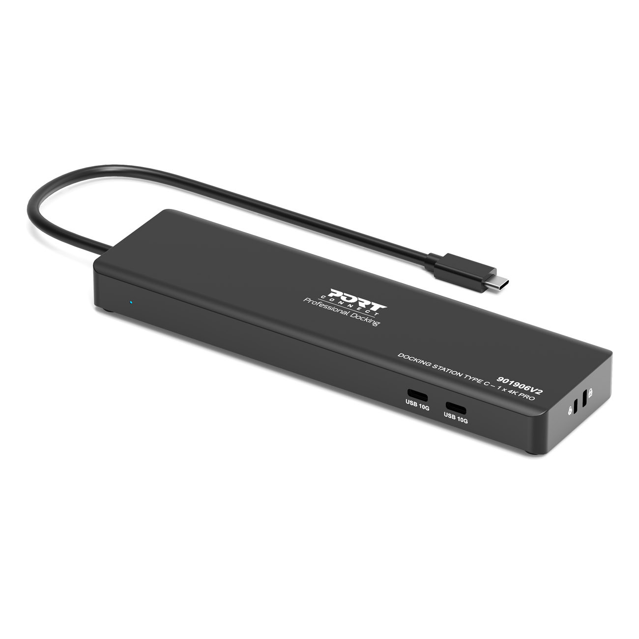 Port Connect Station d'accueil USB-C/A - Ecran 4K en HDMI + DisplayPort + RJ45 - 9 ports
