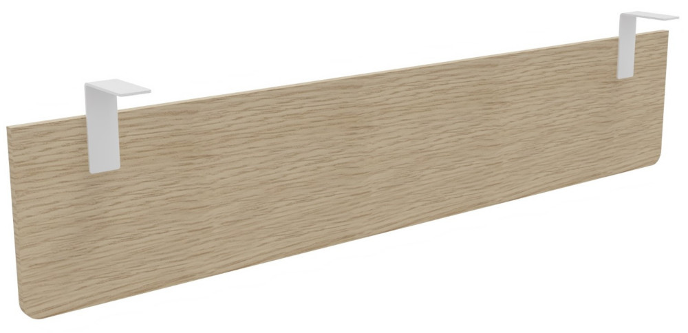 Voile de fond E-Link / Biospace pour bureau L.180 cm - Chne - Fixations Blanches