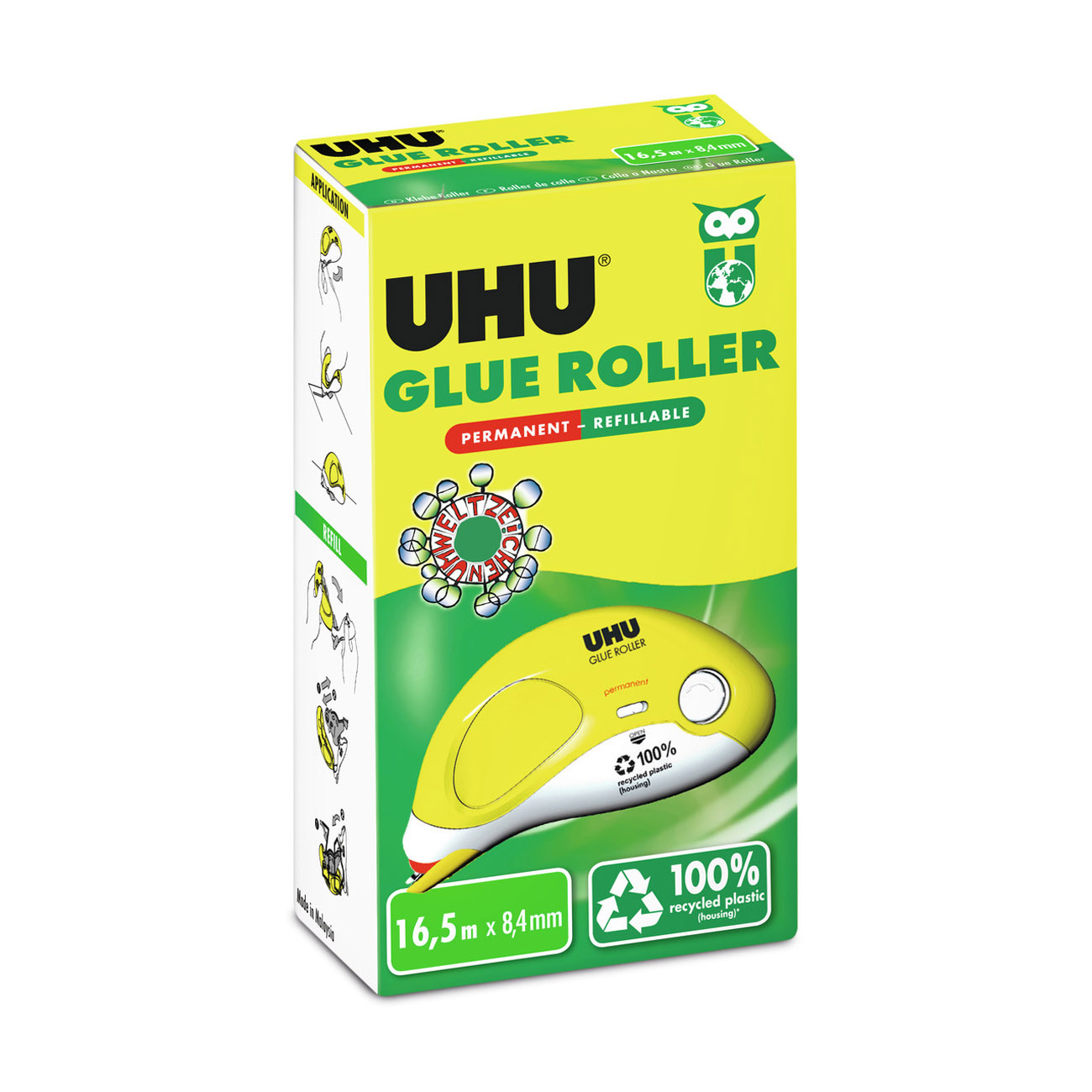 UHU+Glue+Roller+permanent+%26+rechargeable+-+16,5+m+x+8,4+mm