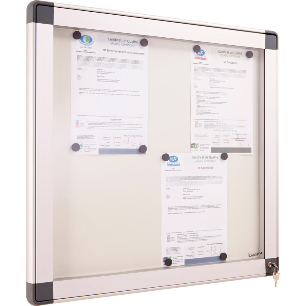 Planorga Vitrine d'extrieur haute scurit porte battante 6 feuilles - NF haute qualit et scurit
