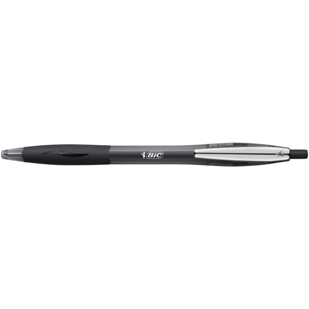 BIC Atlantis Soft Stylo bille rtractable - Pointe moyenne - Noir
