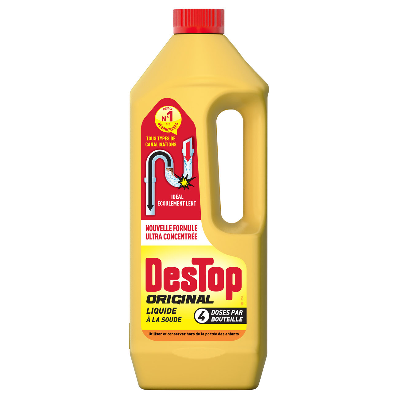 Déboucheur Liquide 4 Doses Destop Le Flacon De 950ml - vue 3
