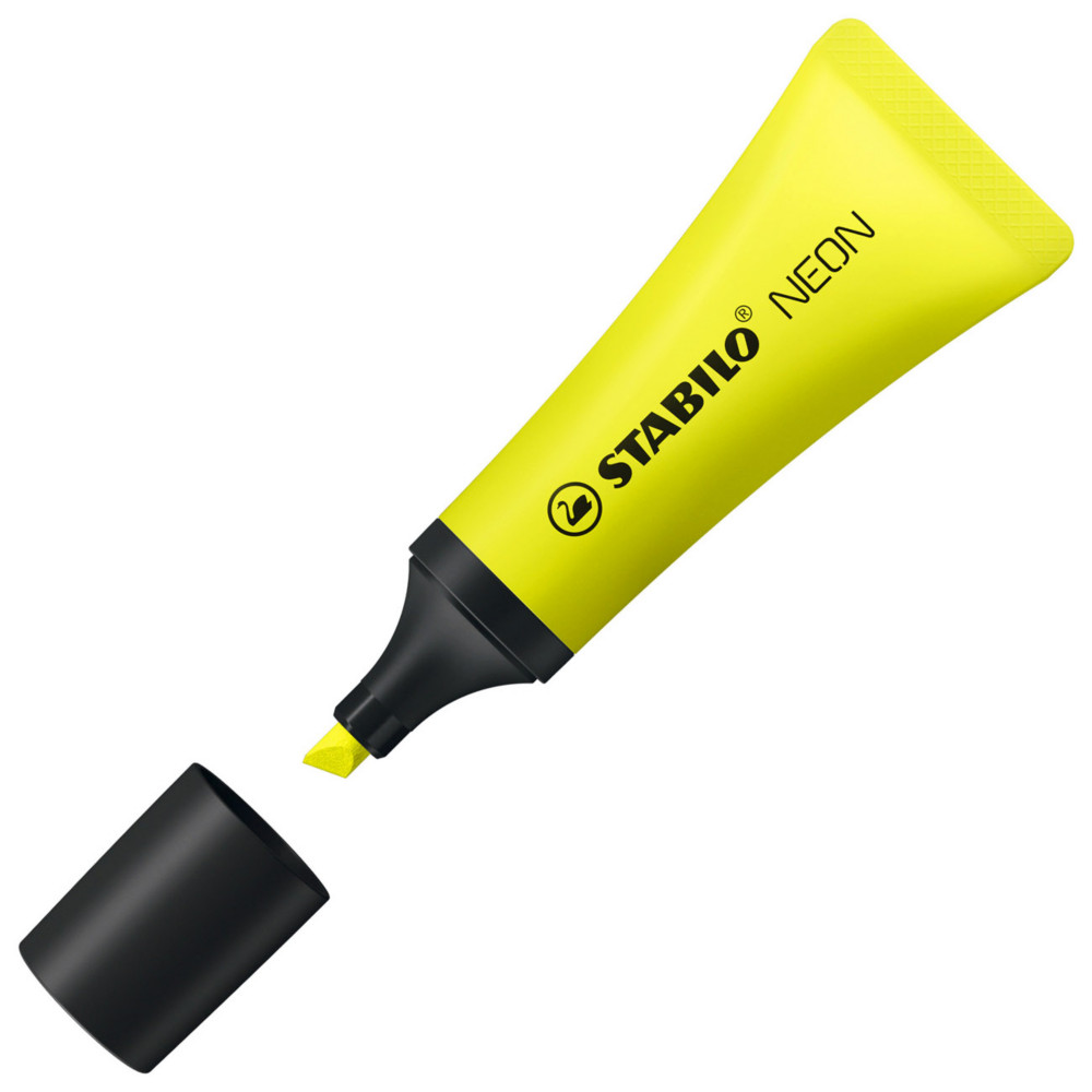 STABILO NEON Surligneur pointe biseaute 2et5mm - Jaune