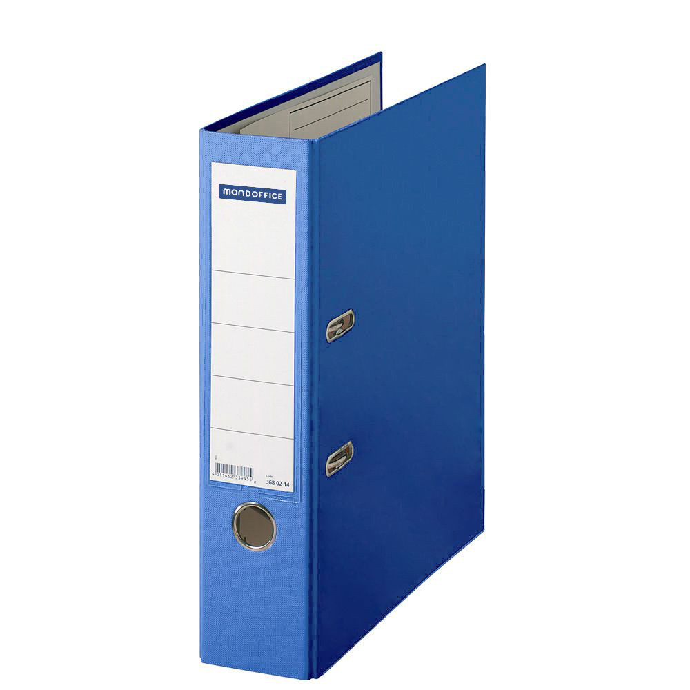 MONDOFFICE Classeur à levier A4 - Carton 20/10e - Dos 8 cm - Bleu