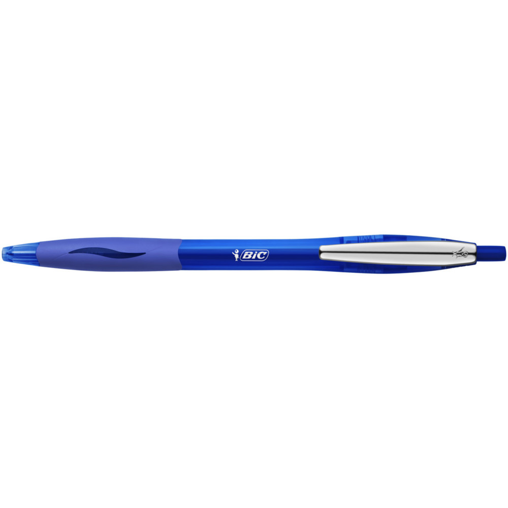 BIC Atlantis Soft Stylo bille rtractable avec grip - pointe moyenne 1mm - Bleu