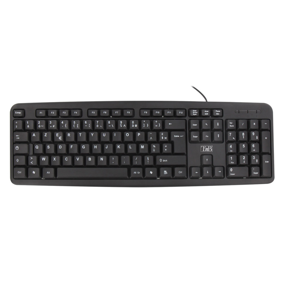 TNB Clavier filaire confortable Bridge USB-A - Noir