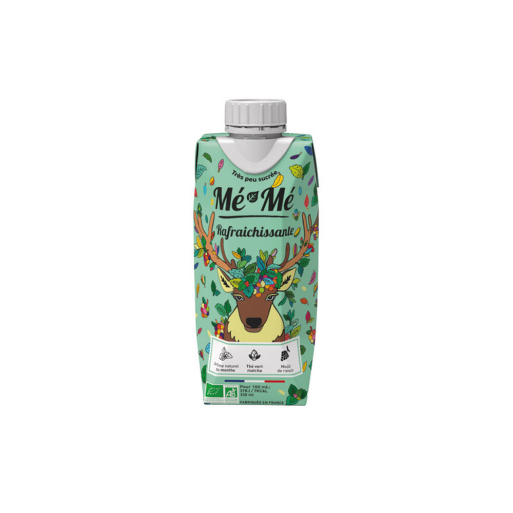 M-M Th vert froid menthe - Brique de 33 cl - Lot de 12