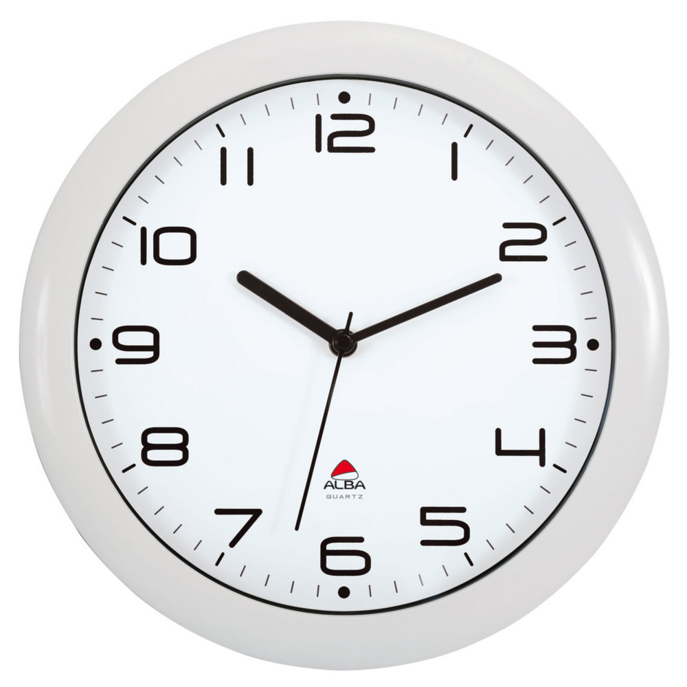 Alba Horloge murale Hornew  quartz - Diamtre 30 cm - Blanc