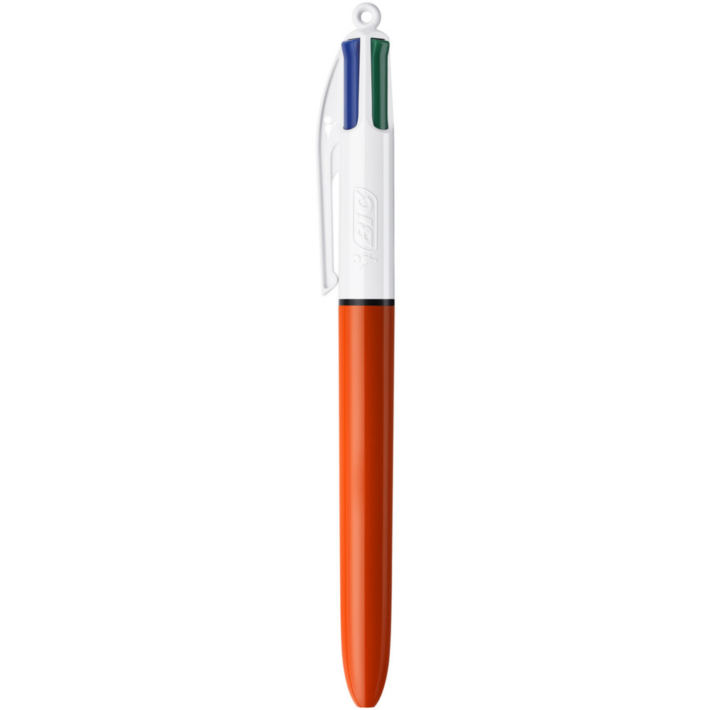 BIC 4 couleurs Original Stylo bille rtractable pointe fine 0,8 mm - Corps Orange