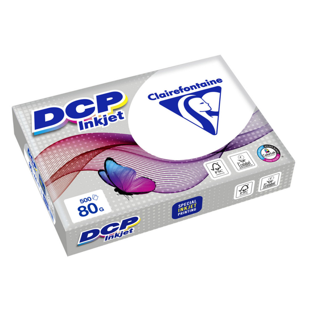 Clairefontaine Papier A4 blanc DCP Inkjet - 80 g - Ramette de 500 feuilles