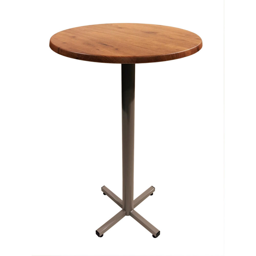Table mange-debout Coffee ronde .70 x H.115 cm - Plateau Colorado  Pied central Aluminium