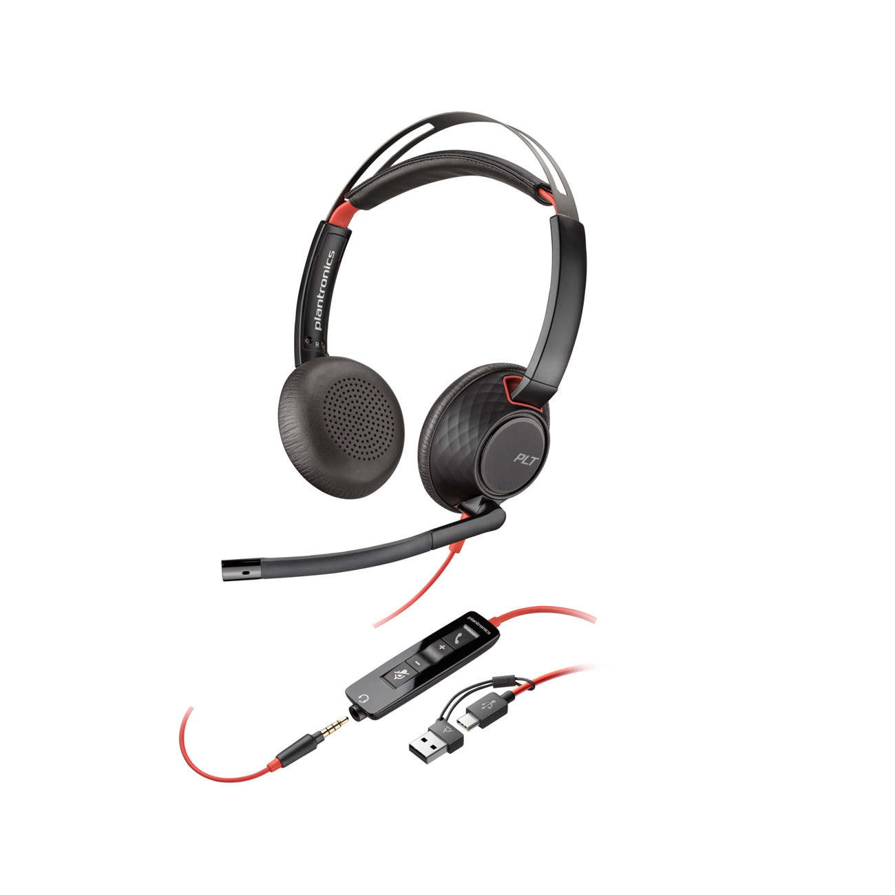 Poly Micro-casque Blackwire 5220 MS filaire Stéréo USB-C/A + connexion Jack 3,5 mm