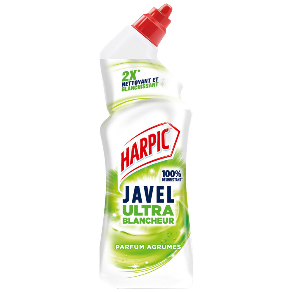 Harpic Gel javel WC dsinfectant Agrumes - Flacon de 750 ml