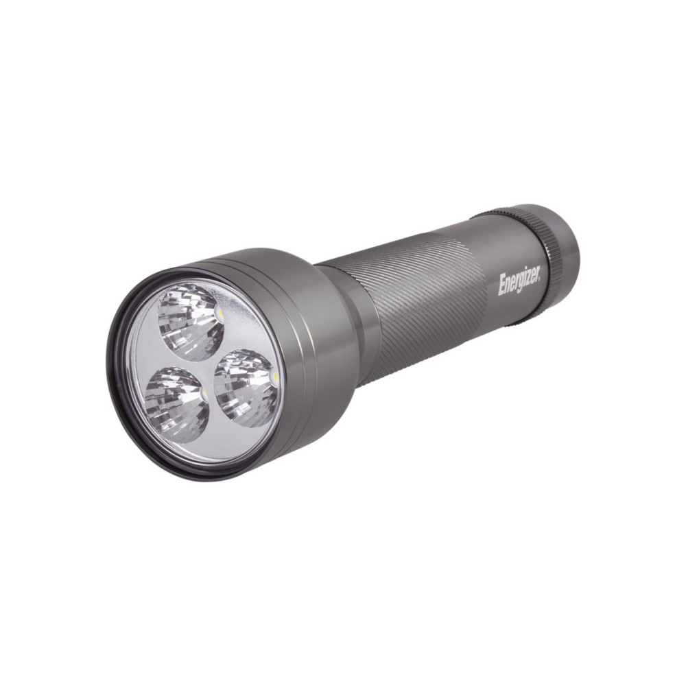 Energizer Lampe-torche mtallique 150 Lumens,  3LED, pile typeD (2x), 65m de porte